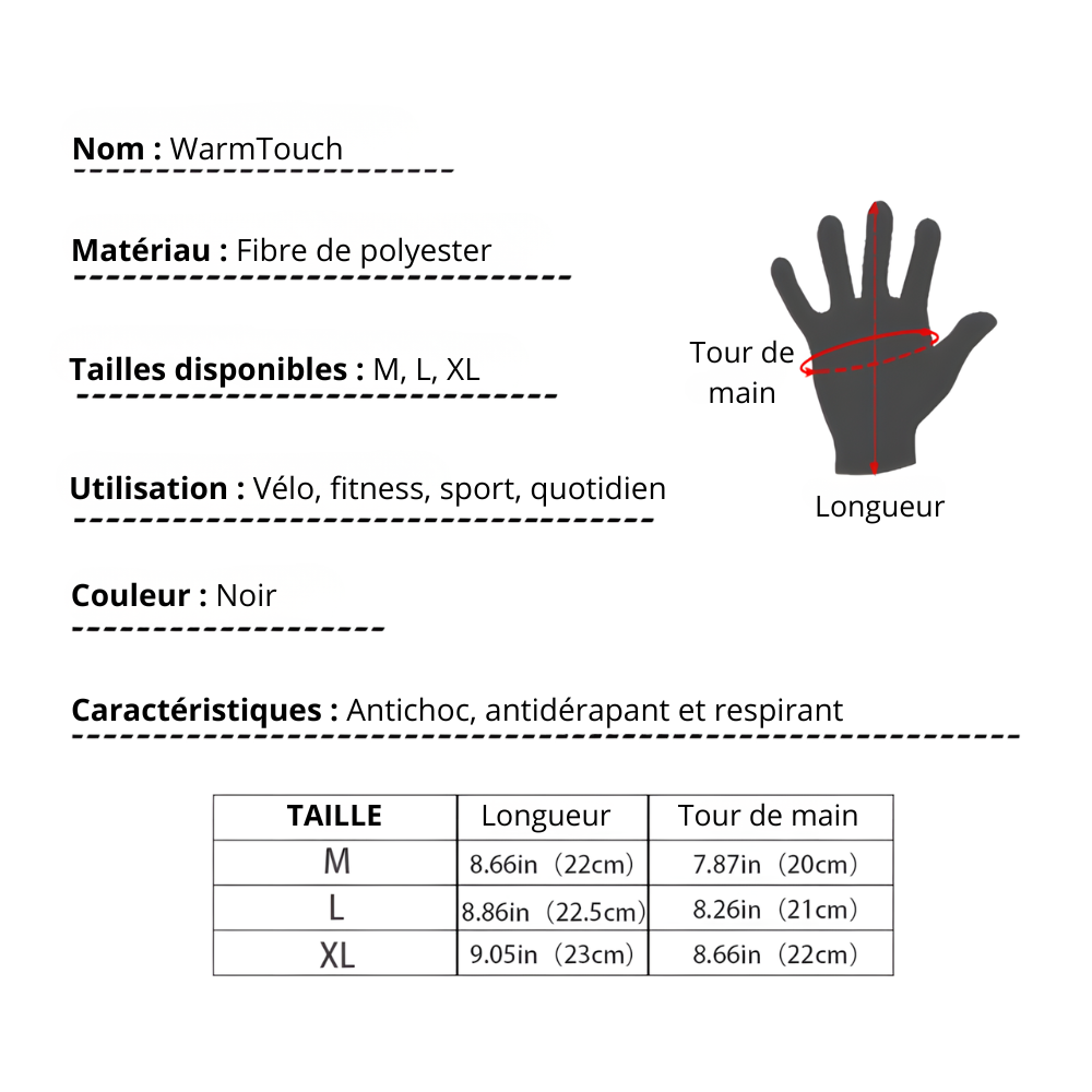 Gants d’Hiver | Chauds & Compatibles Écran Tactile | WarmTouch