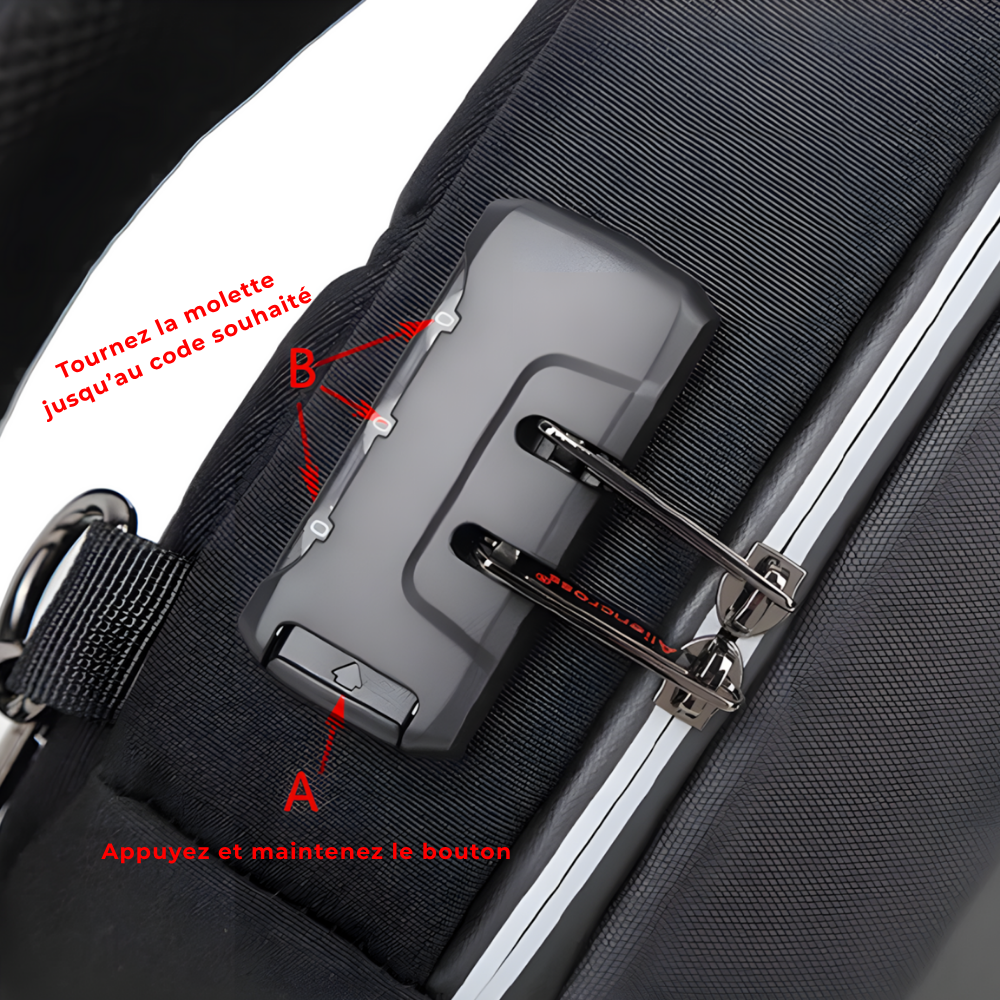 Sacoche Banane | Verrouillage à Code & Port USB | SecureLink
