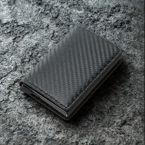 Porte-carte l RFID Fibre de Carbone l Minimaliste Élégant