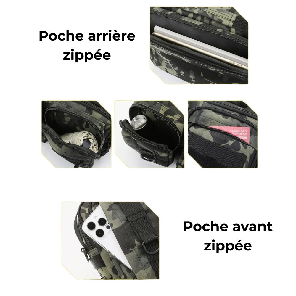 Sacoche Bandoulière | Résistante & Multi-Compartiments | TrackSide